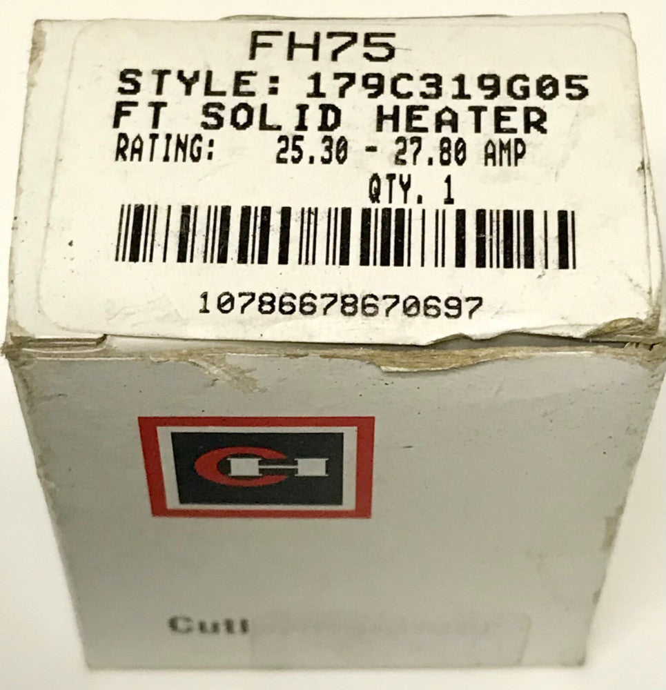 WESTINGHOUSE CUTLER HAMMER FH75 Thermal Overload Relay Heater Element  