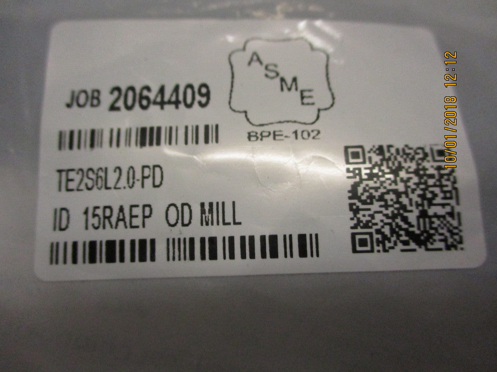 TE2S6L2.0-PD Maxpure BBPE Series 2 90 Degree Elbow, T316L BRAND NEW! LOT OF 2