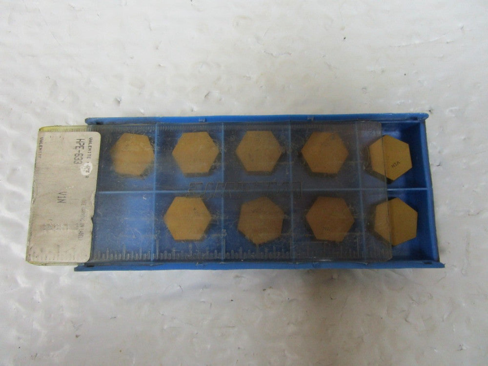 Lot Of 9 Valenite V1N Carbide Turning Inserts HPE-633