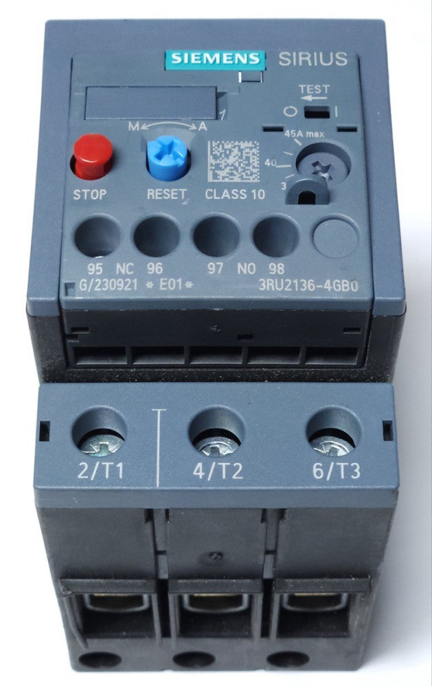 SIEMENS 3RU2136 4GB0 SIRIUS ELECTRONIC Overload Relay 36-45 AMP