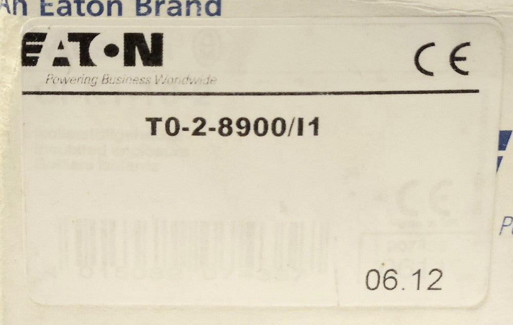 EATON MOELLER T0 2 8900 I1 2 Position ON OFF Maintained Selector Switch TO 2 890