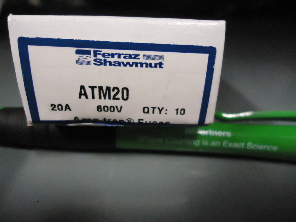Ferraz Shawmut ATM20 FUSE, FAST ACTING, 20A, 600V. Brand New. 10 Pieces!