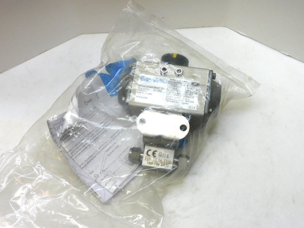 Swagelok SC00015-4U F04-N-DS-11 AZNX Actuator W/ Ball Valve 3/8" tube