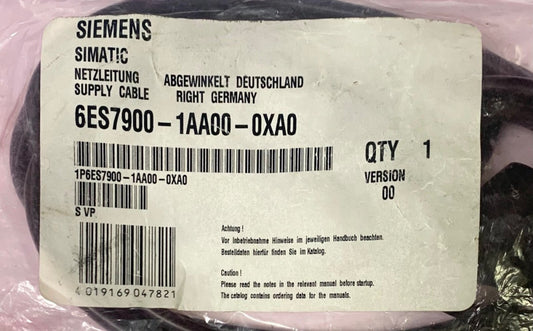 SIEMENS 6ES7900 1AA00 0XA0 SIMATIC Power Supply Cable 