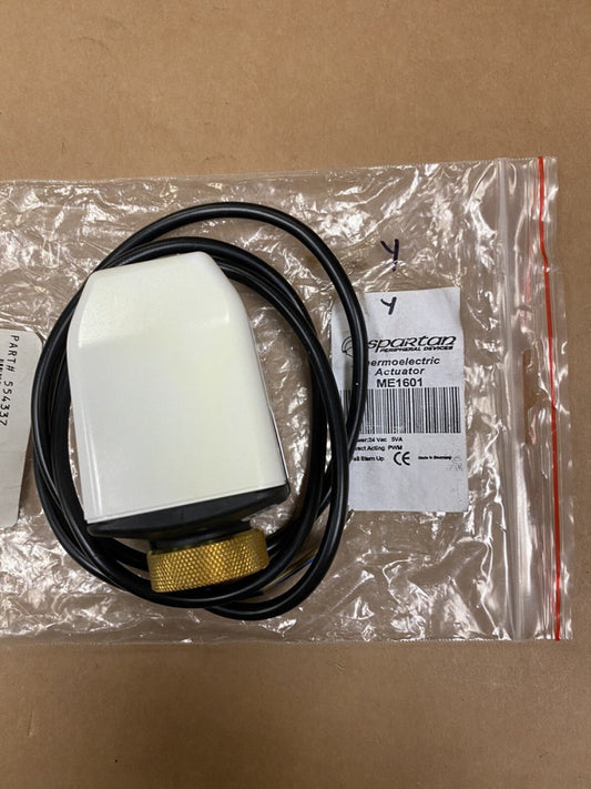 New Spartan ME-1601 ThermoElectric Actuator 24V TSA6.11 Weiss Unused yellowing 