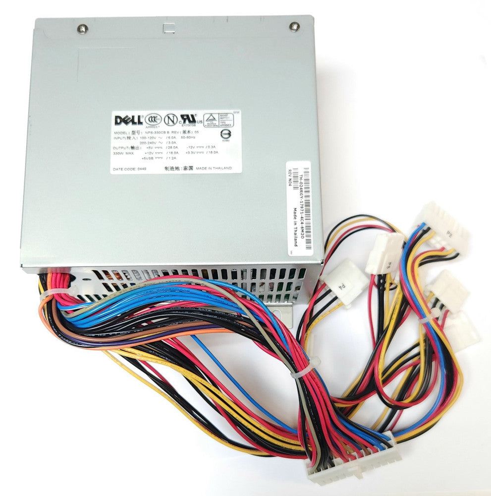DELL NPS 330CB B Newton Power Supply TH 024RGY 17971 4C4 6M20 Input 100-240 VAC