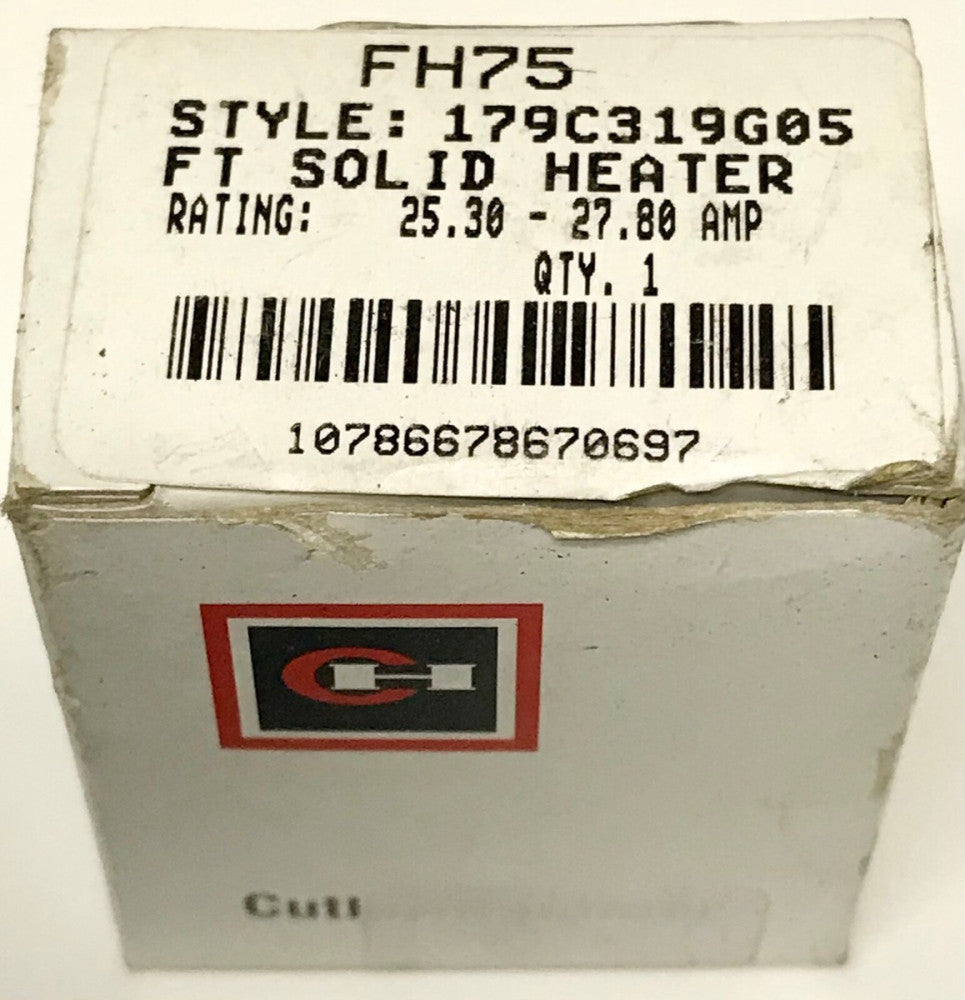 WESTINGHOUSE CUTLER HAMMER FH75 Thermal Overload Relay Heater Element  