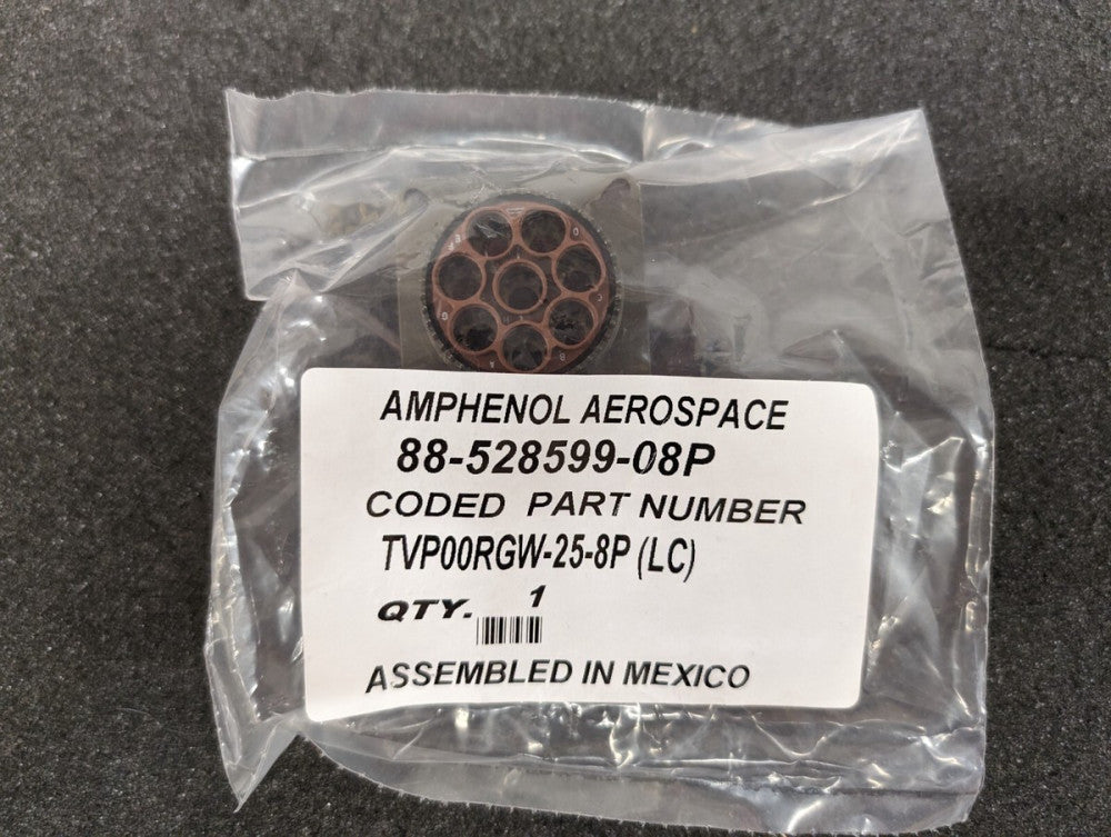 New, Amphenol, TVP00RGW-25-8P, Standard Circular Connector 8P Sz 25 Pin Recept