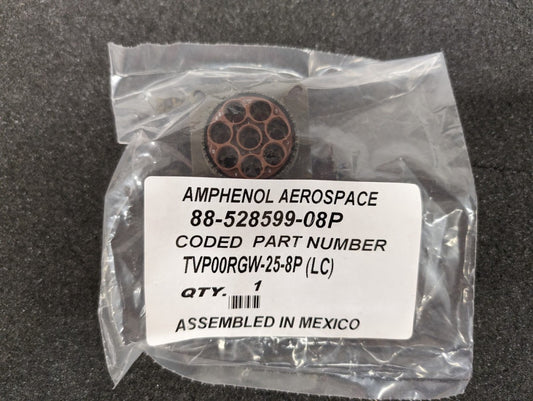 New, Amphenol, TVP00RGW-25-8P, Standard Circular Connector 8P Sz 25 Pin Recept