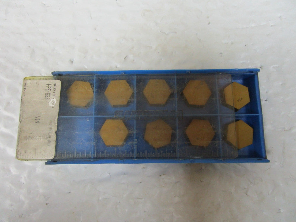 Lot Of 9 Valenite V1N Carbide Turning Inserts HPE-633