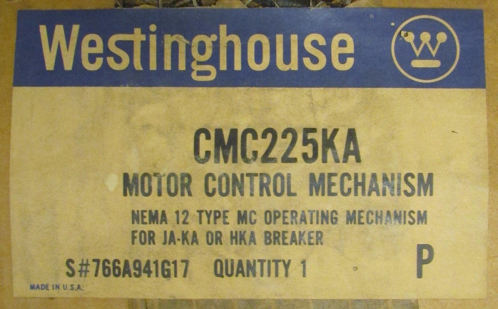 WESTINGHOUSE CMC225KA Nema 12 MC Operating Mechanism JA KA HKA LB HLB Breaker 