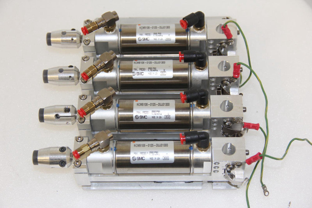 SMC NCMB106-0125-DUJ01300 Quad Air Cylinders with Mounting Bracket