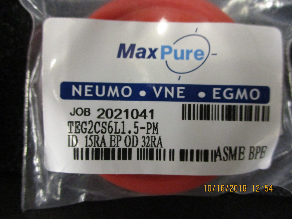 TEG2CS6L1.5-PM Maxpure BPE Series 1-1/2 Short Ferrule, T316L Stainles BRAND NEW!