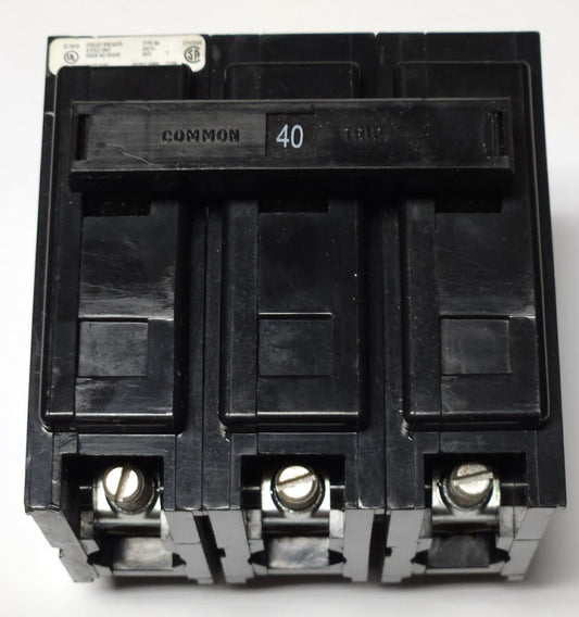 EATON CUTLER HAMMER BAB3040H 3 Pole 40 AMP Type BA BAB Circuit Breaker Bolt In