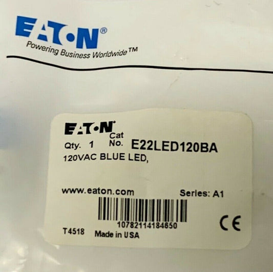 EATON CUTLER HAMMER E22LED120BA 120 VAC BLUE LED LAMP BULB