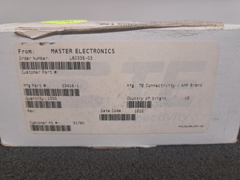 New, AMP/Tyco, 53416-1, CONN RING CIRC 14-16AWG #6 CRIMP, Box of 1000