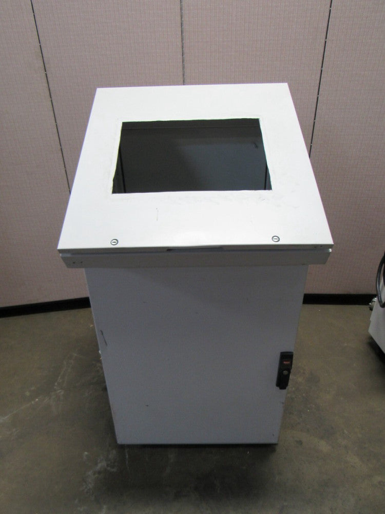 HOFFMAN SLANT TOP HMI COMPUTER TOUCH SCREEN DESK CONSOLE PGLD1265DC - NO KEY
