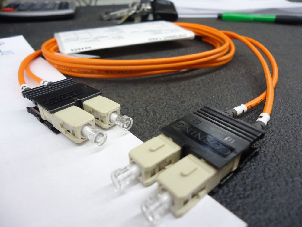 3757059NT-1.65M CORNING OPTICAL CABLE 2F ZIP SCDUP/SCDUP 1.65M CABLE BRAND NEW!
