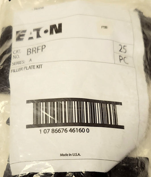 BAG LOT OF 25 EATON CUTLER HAMMER BRFP Type BR Load Center Blank Filler Plate