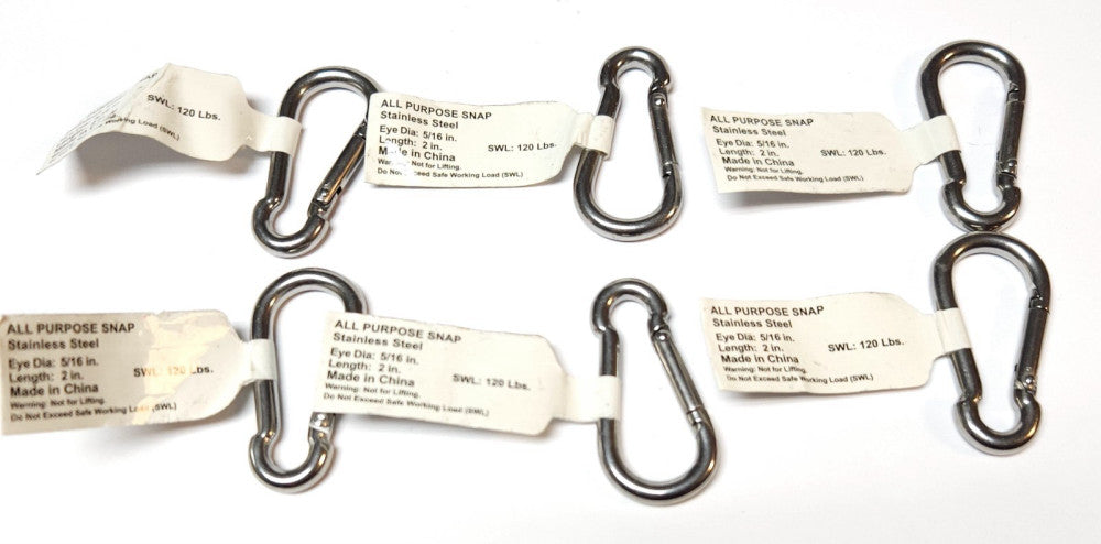 LOT OF 6 LUCKY LINE PRODUCTS 4FCE5 G537 All Purpose Stainless Steel SNAP 120lb