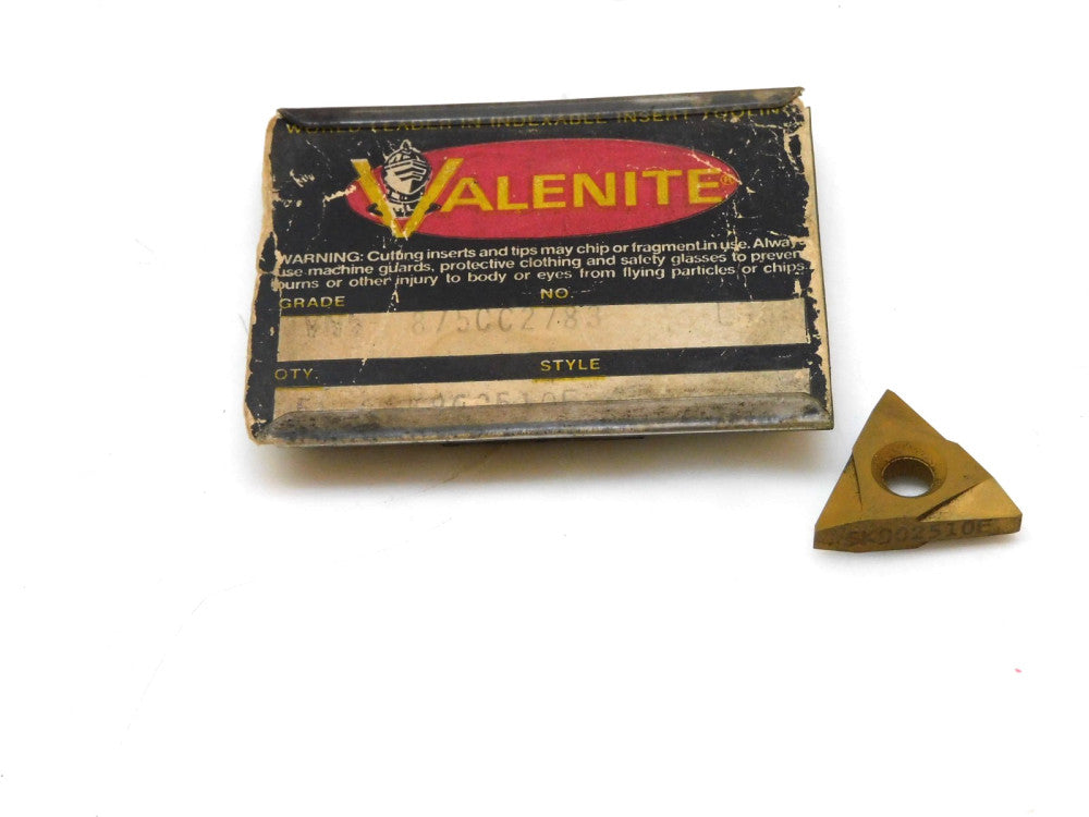 LOT OF 4 VALENITE VN5 875CC2783 CARBIDE INSERT SK902510E