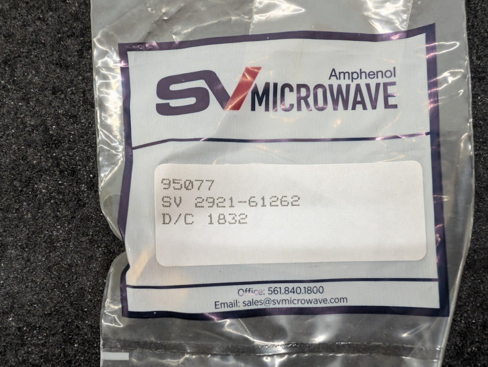 New, Amphenol, 2921-61262, SV MICROWAVE RF COAXIAL CONN