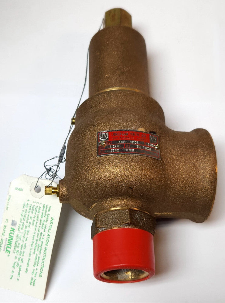 LONERGAN KUNKLE VALVE ABBB GF08 893C 1 1/4" 50 PSIG 1742 LB1RR 010000013041