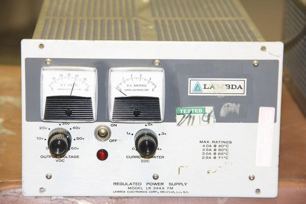 LAMBDA ELECTRONICS INC. LK 344A FM Regulated Power Supply