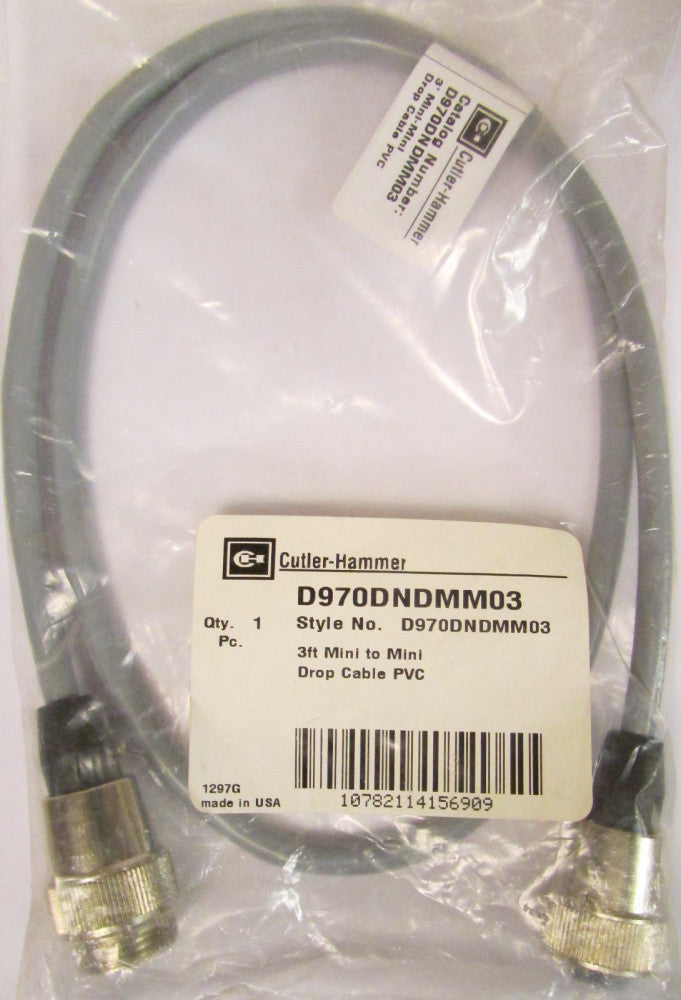 CUTLER HAMMER Mini to Mini 3 ft Drop Cable PVC D970DNDMM03