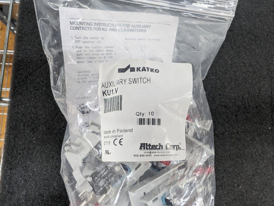 New, Altech, KU1.V, Control Switches 16A 125-250VAC 1/2HP 1 N.O./1N.C.
