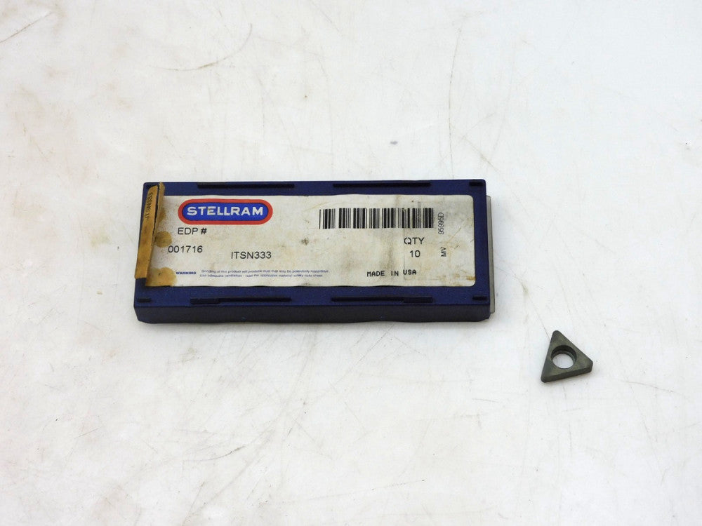 LOT OF 7 STELLRAM ITSN333 CARBIDE INSERT