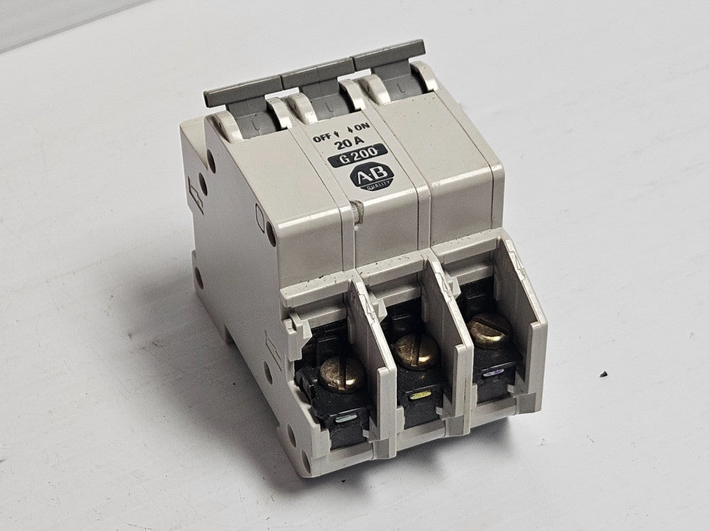 ALLEN BRADLEY CIRCUIT BREAKER 1492-CB3 G200 20 A AMP 3P 3 POLE SER A