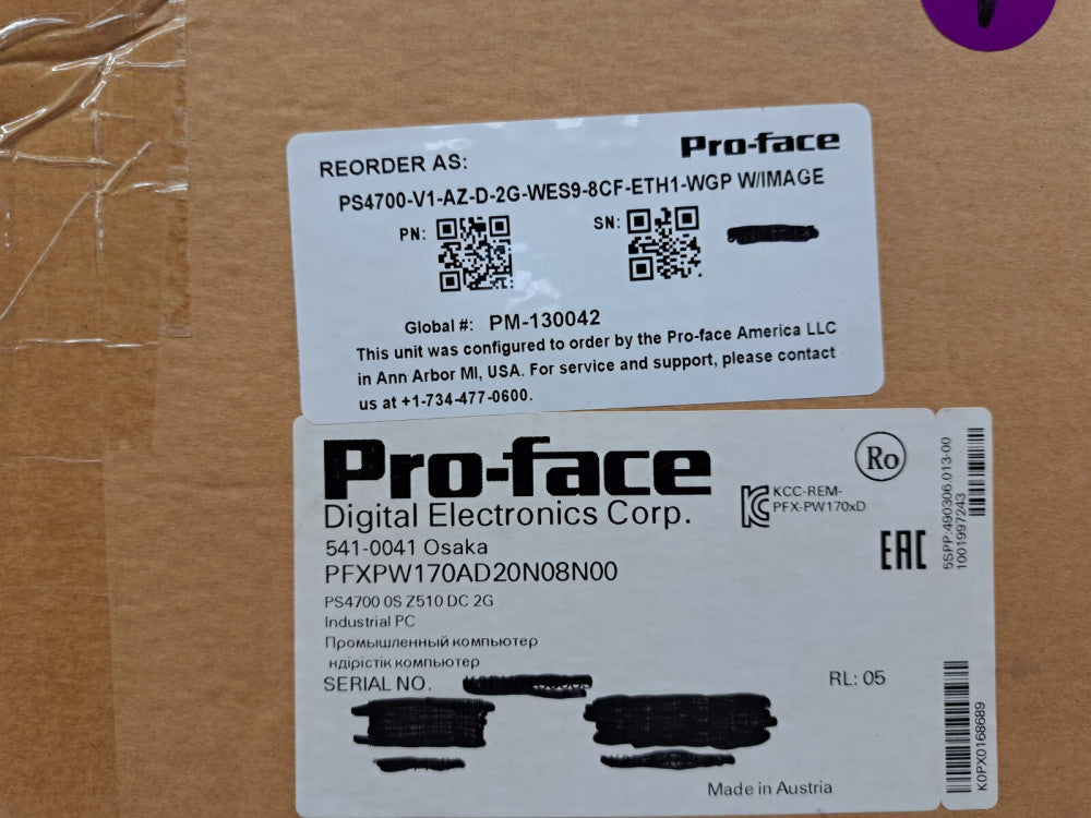 New, Digital Power Corp, PFXPW170AD20N08N00, PRO-FACE 15-inch HMI Touchscreen