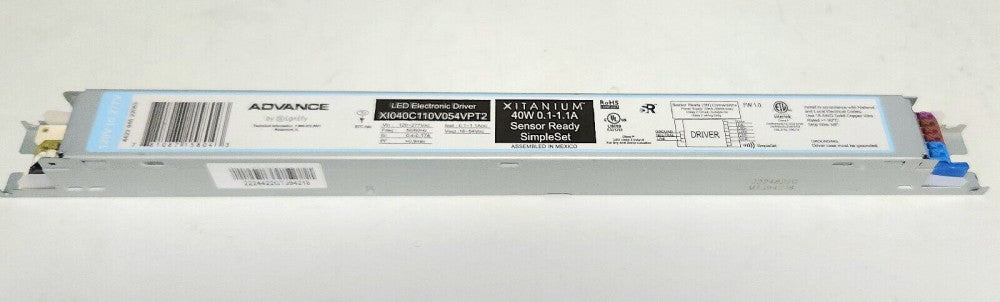 ADVANCE XI040C110V054VPT2 XITANIUM LED Electronic Driver 40 Watt Sensor Ready