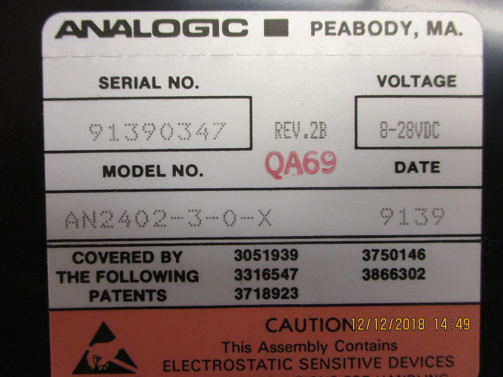 AN2402-3-0-X ANALOGIC THERMOCOUPLE Champion Series METER - 8-28vdc BRAND NEW!