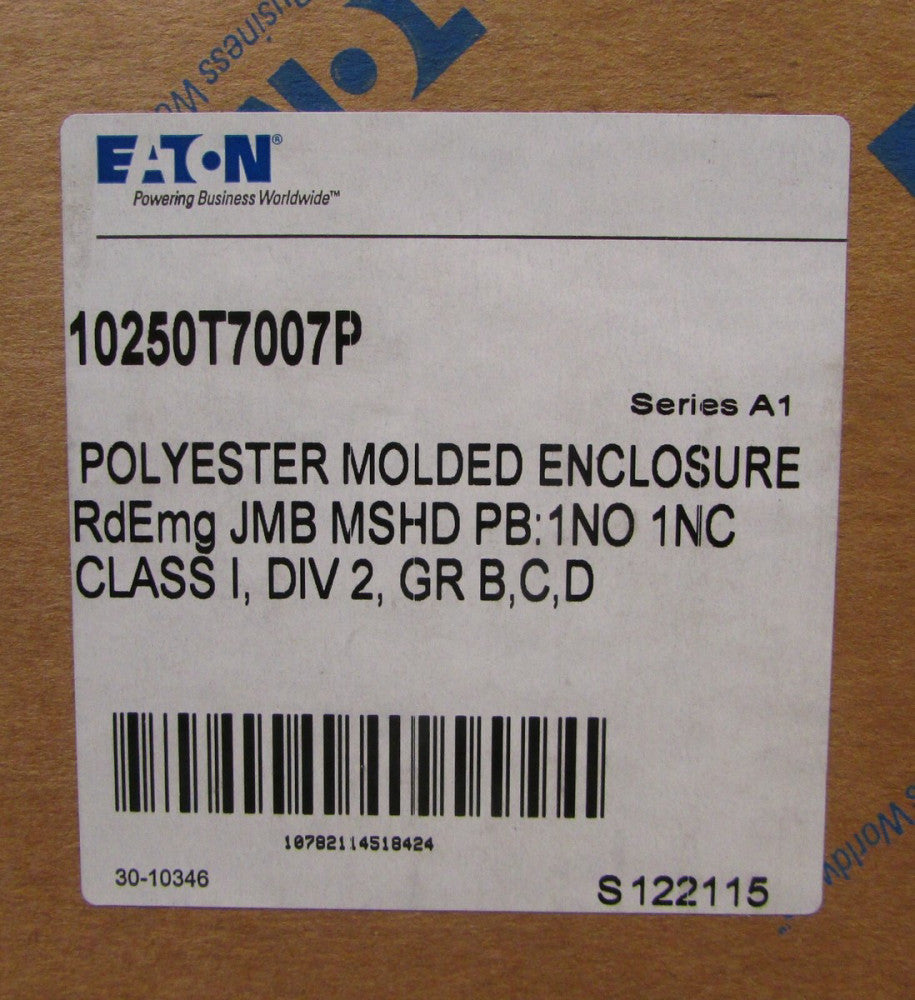 EATON CUTLER HAMMER 10250T7007P Red Jumbo E STOP Push Button Station Polyester