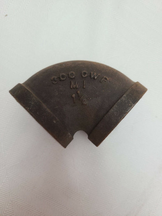 1.5" -1 1/2" BLACK MALLEABLE PIPE FITTING 90 DEGREE ELL WATER/AIR/GAS/STEAM/OIL