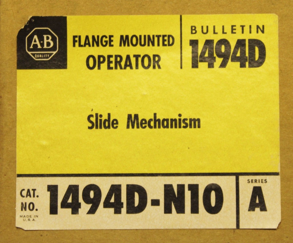 ALLEN BRADLEY Flange Mounted Slide Mechanism Operator 1494D N10