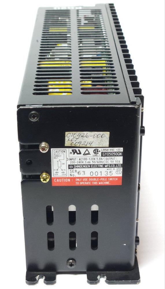 SHINDENGEN GY05050GN Power Supply Input 100-240 VAC Output 5 VDC 50 AMP