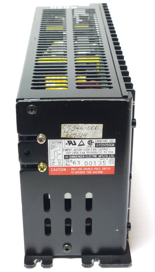 SHINDENGEN GY05050GN Power Supply Input 100-240 VAC Output 5 VDC 50 AMP