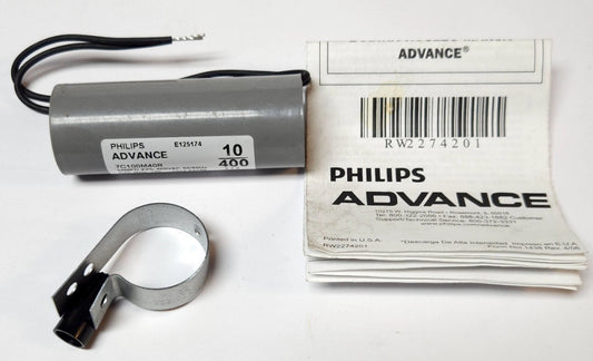 PHILIPS ADVANCE 7C100M40R Replacement Capacitor Kit 10/400 10 MFD 400 VAC E12517