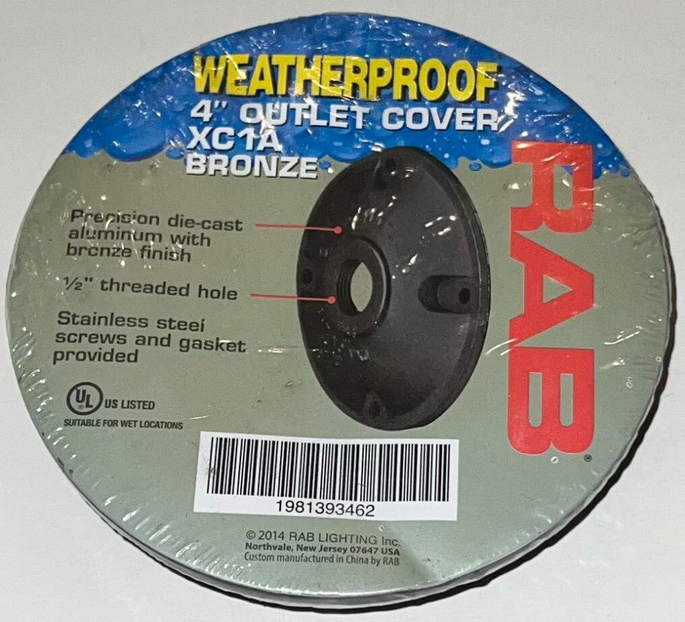 WEATHERPROOF RAB 4" Outlet Cover XC1A Bronze