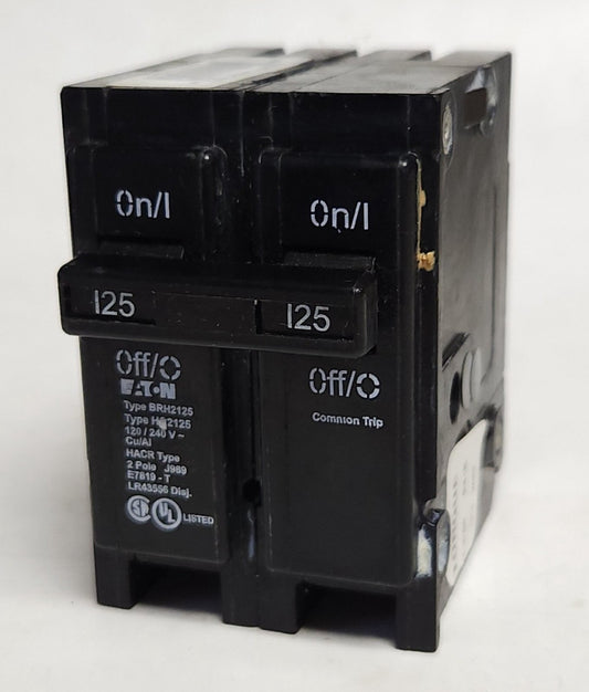 EATON CUTLER HAMMER BRH2125 2 Pole 125 AMP Type BR BRH Circuit Breaker