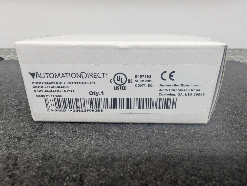 New, Automation Direct, CO-04AD-1, PROGRAMMABLE CONTROLLER 4CH ANALOG INPUT