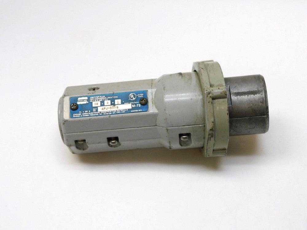 CROUSE-HINDS APJ-3375 ARKTITE PLUG FOR HAZARDOUS LOCATIONS 30A 3W 3P