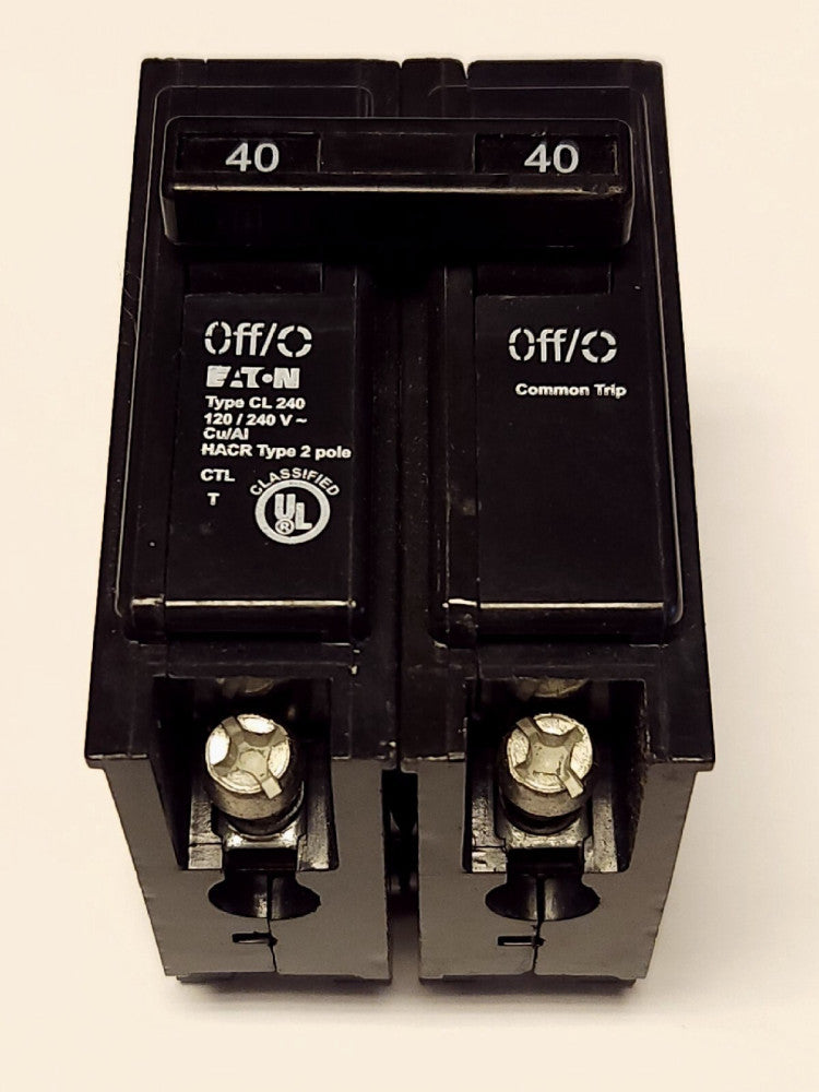 EATON CUTLER HAMMER CL240 2 Pole 40 AMP Type CL Circuit Breaker