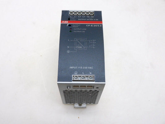 ABB CP-E 24/5.0 POWER SUPPLY 1SVR427034R0000 24VDC 5.0A 115-230VAC