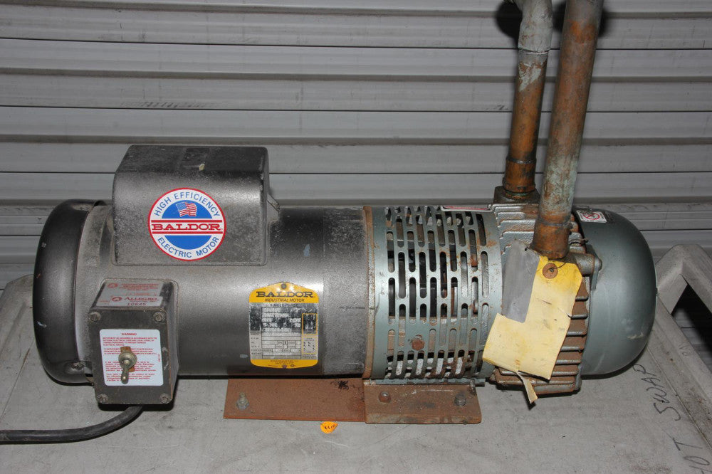 GAST 2567-P102 Rotary Vane Vacuum Pump with Baldor VL3514 1.5HP Motor