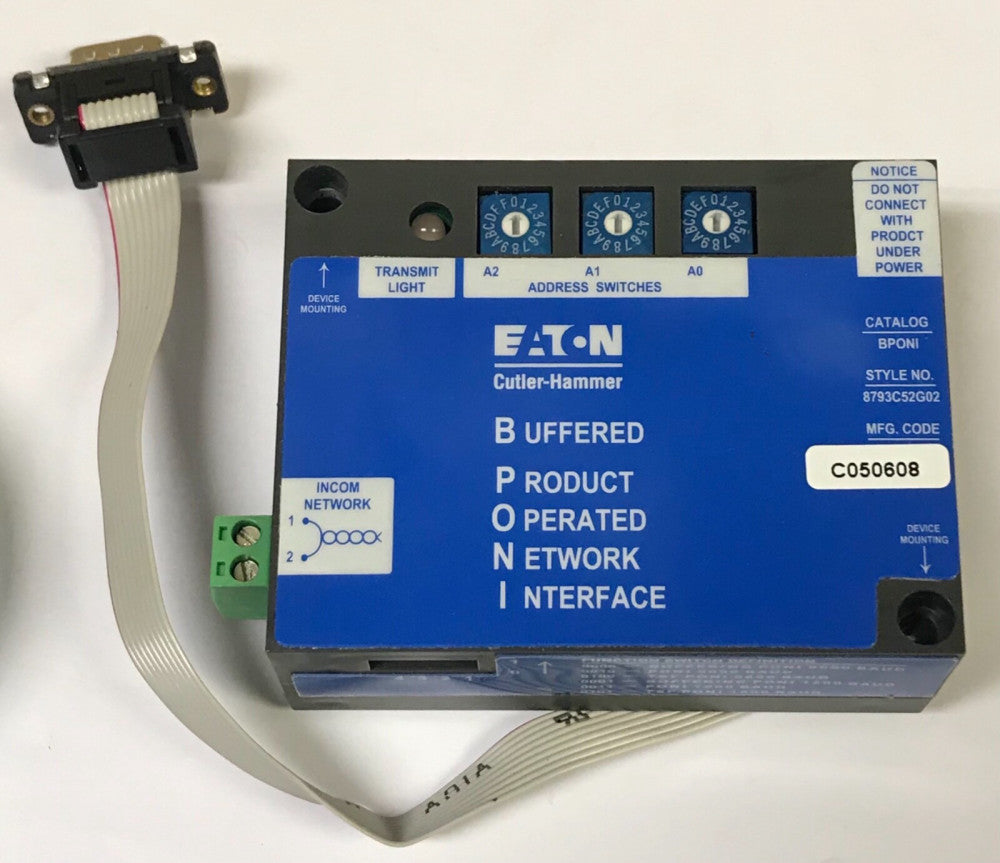 EATON CUTLER HAMMER BPONI Buffered Product Operated Network Interface 8793C52G02