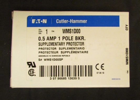 EATON CUTLER HAMMER WMS1D00 Supplementary Protector Breaker WMS1D00SP